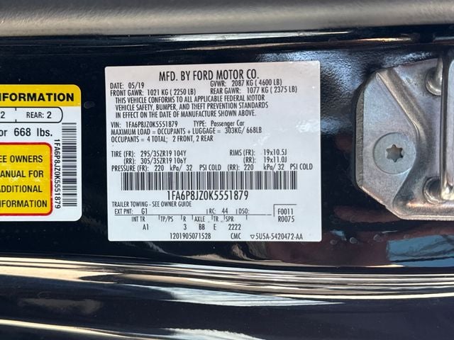 2019 Ford Mustang Shelby GT350