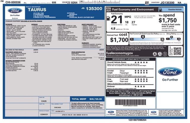 2018 Ford Taurus SEL