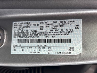 2022 Ford Escape SE