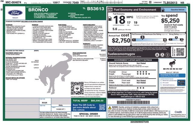 2026 Ford Bronco Outer Banks