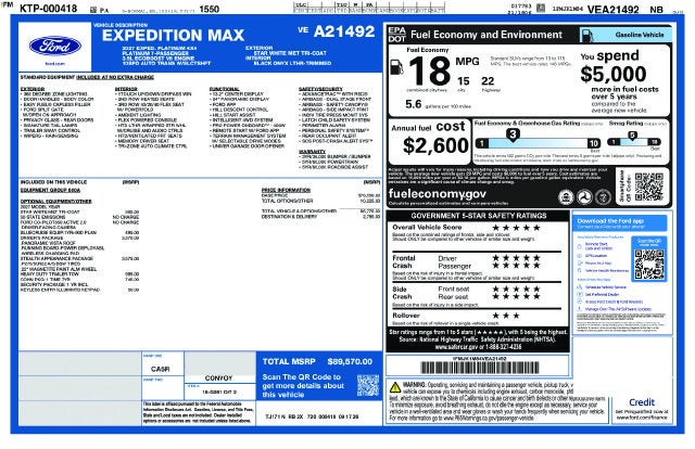 2027 Ford Expedition Max Platinum