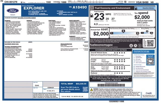 2027 Ford Explorer ST-Line