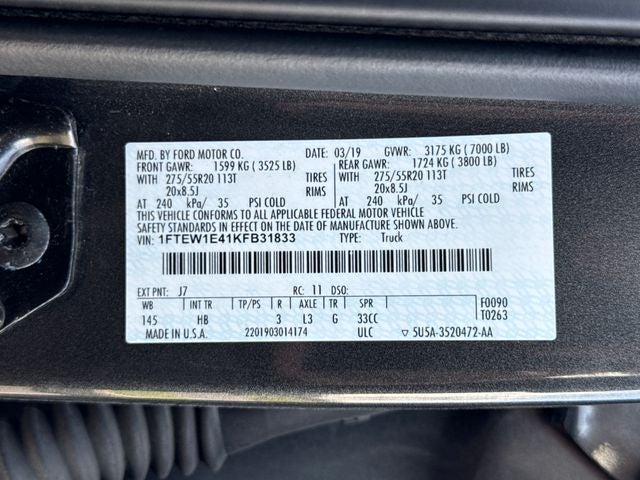 2019 Ford F-150 Lariat