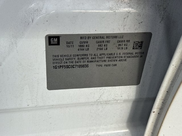 2012 Chevrolet Cruze 1LT
