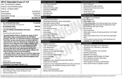 2012 Chevrolet Cruze 1LT