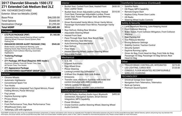 2017 Chevrolet Silverado 1500 LTZ 2LZ