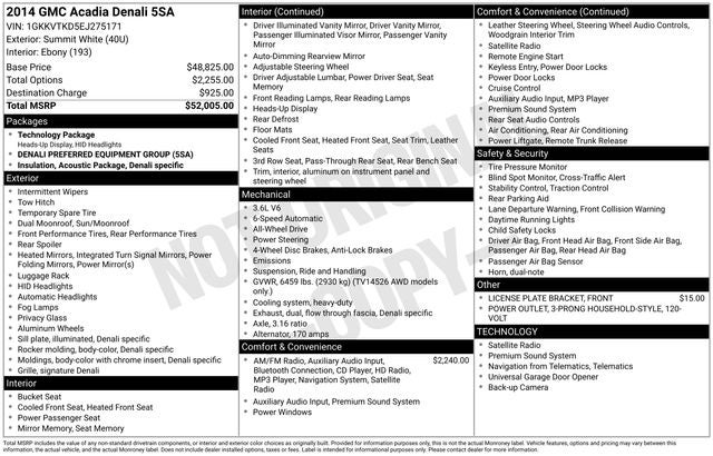 2014 GMC Acadia Denali