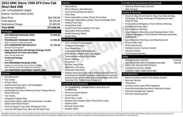 2023 GMC Sierra 1500 AT4