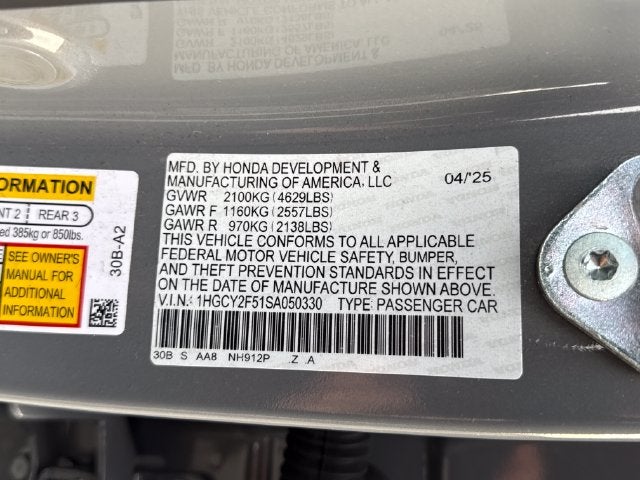 2025 Honda Accord Hybrid Sport