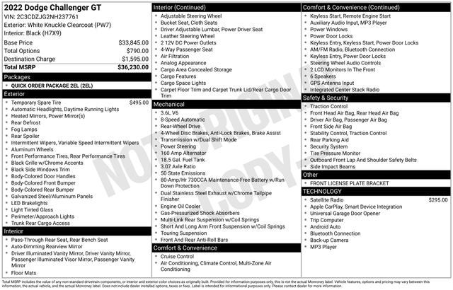 2022 Dodge Challenger GT