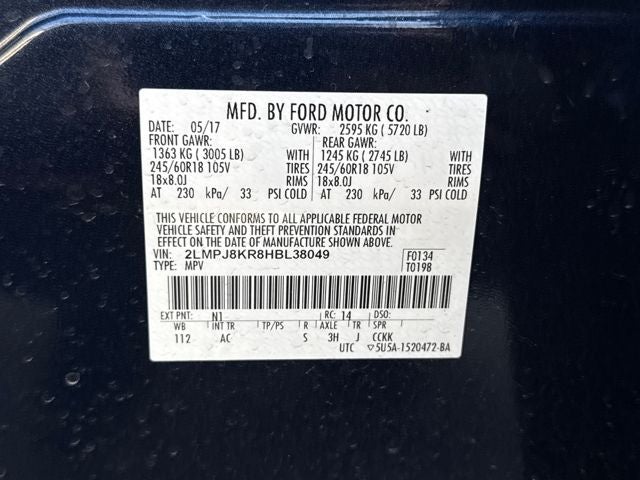 2017 Lincoln MKX Select