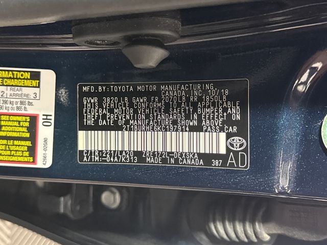 2019 Toyota Corolla XSE