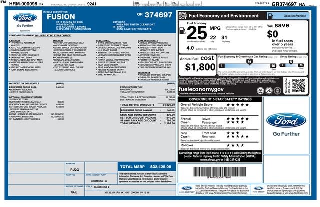 2016 Ford Fusion SE