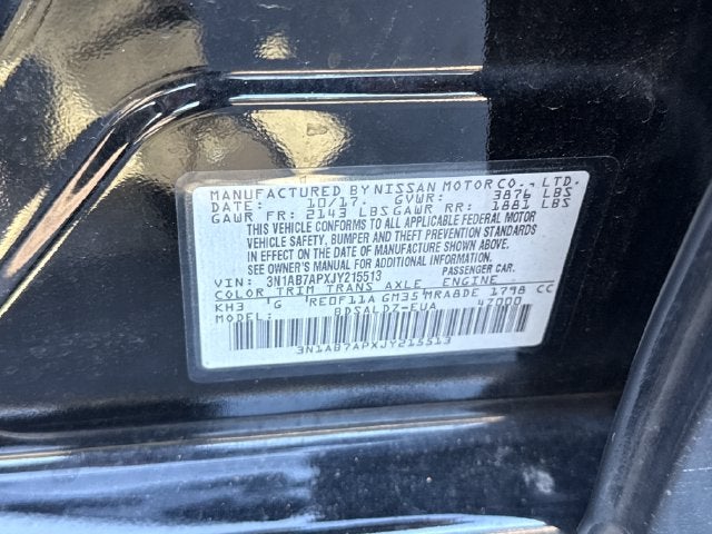 2018 Nissan Sentra SV