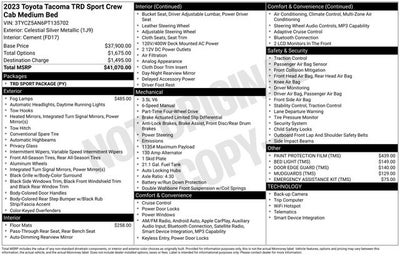 2023 Toyota Tacoma TRD Sport V6