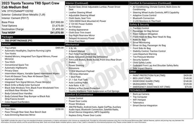2023 Toyota Tacoma TRD Sport V6