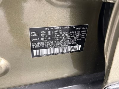 2020 Subaru Outback Onyx Edition XT