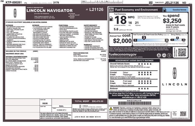 2018 Lincoln Navigator Reserve