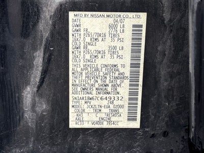 2007 Nissan Pathfinder SE