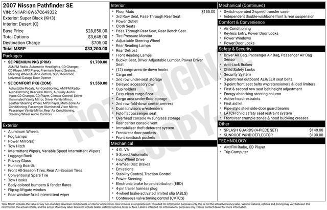 2007 Nissan Pathfinder SE