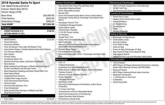 2018 Hyundai Santa Fe Sport 2.4 Base