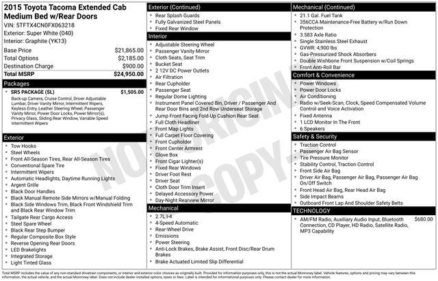 2015 Toyota Tacoma Base