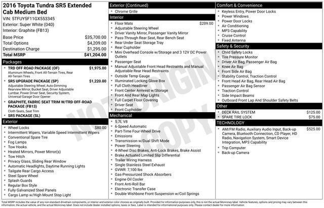 2016 Toyota Tundra SR5