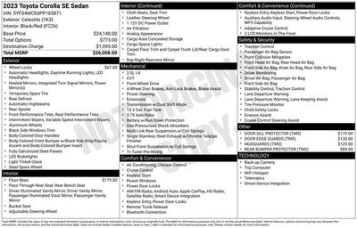 2023 Toyota Corolla SE