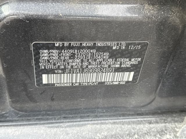 2016 Subaru WRX Limited