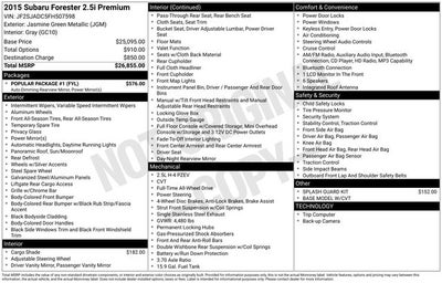 2015 Subaru Forester 2.5i Premium