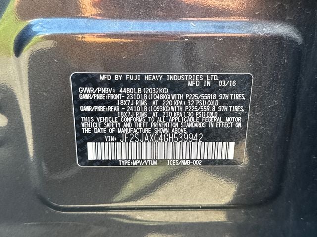 2016 Subaru Forester 2.5i Touring