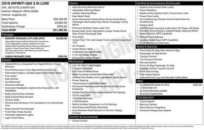 2018 INFINITI Q60 3.0t LUXE