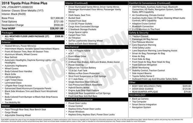 2018 Toyota Prius Prime Plus