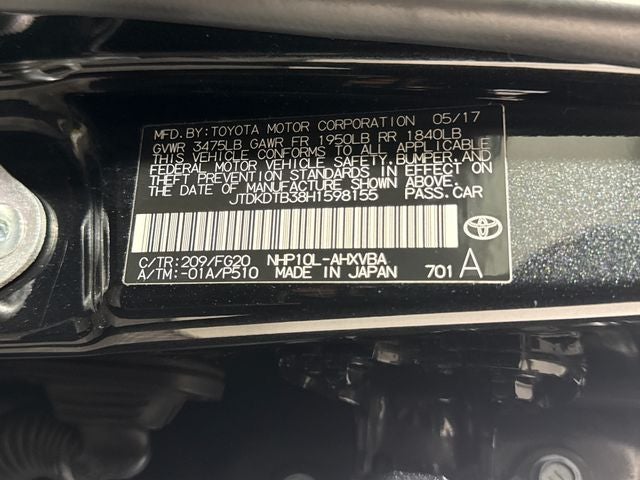 2017 Toyota Prius c Two