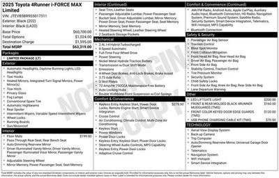 2025 Toyota 4Runner i-FORCE MAX Hybrid Limited