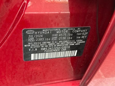 2025 Hyundai Sonata Hybrid SEL