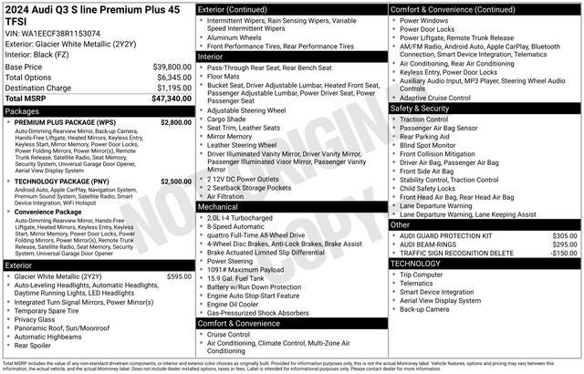 2024 Audi Q3 Premium Plus S Line quattro