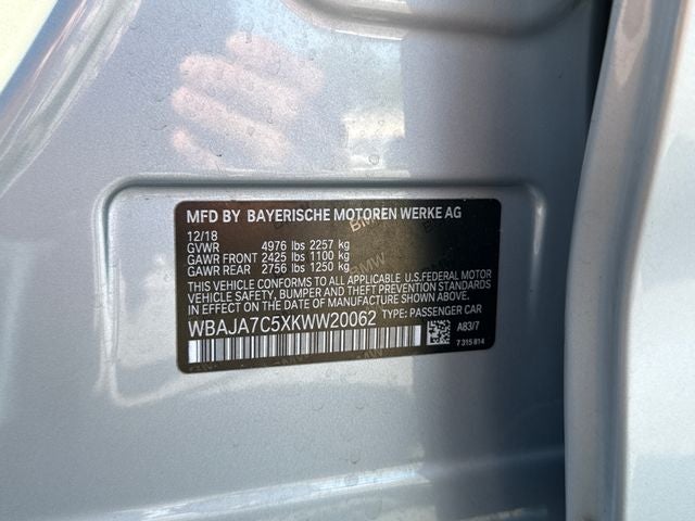 2019 BMW 5 Series 530i xDrive