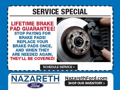 Lifetime Brake Pad Guarantee!